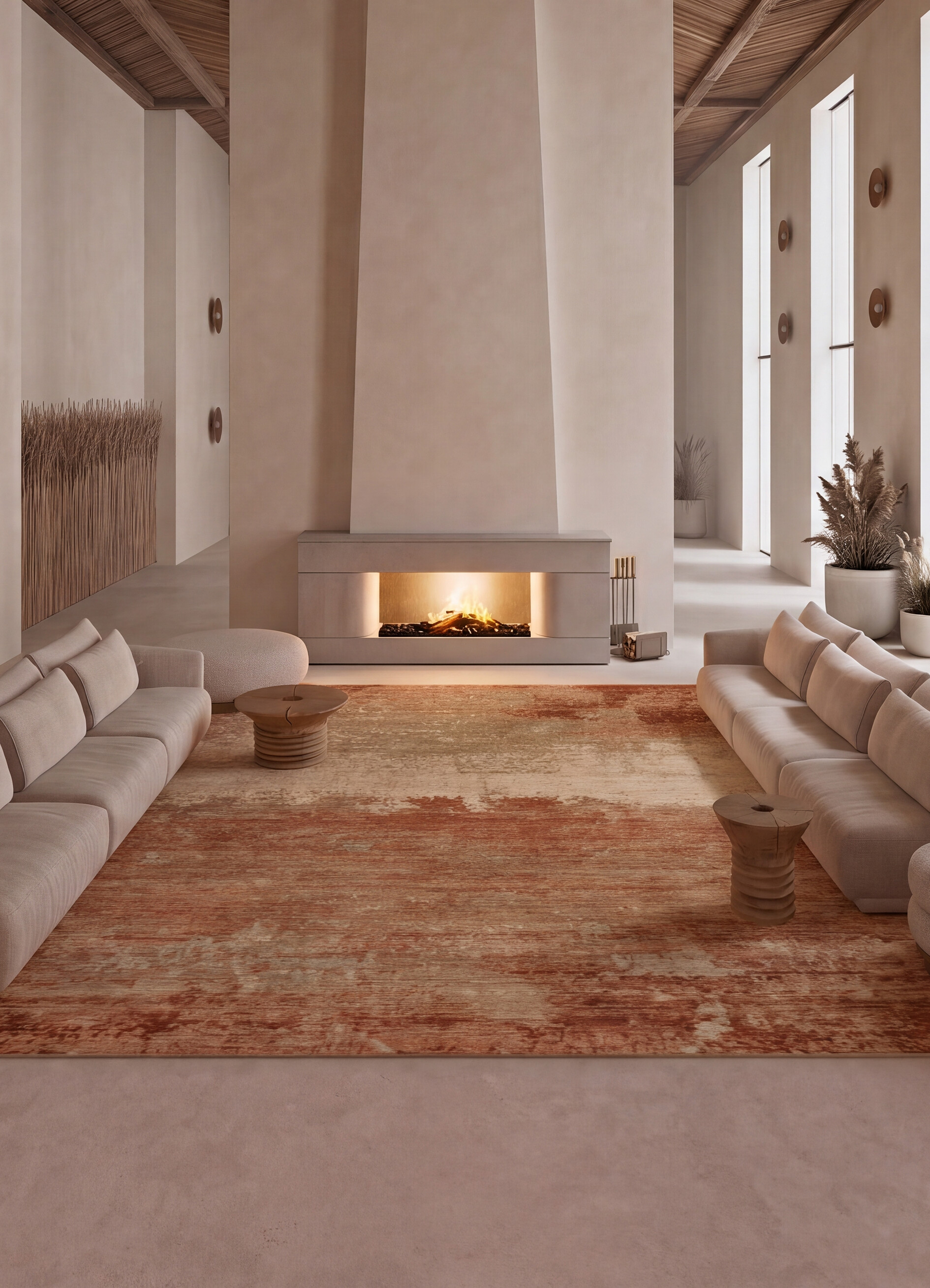 Hand-knotted luxury rug by Thibault Van Renne, styled in a contemporary interior