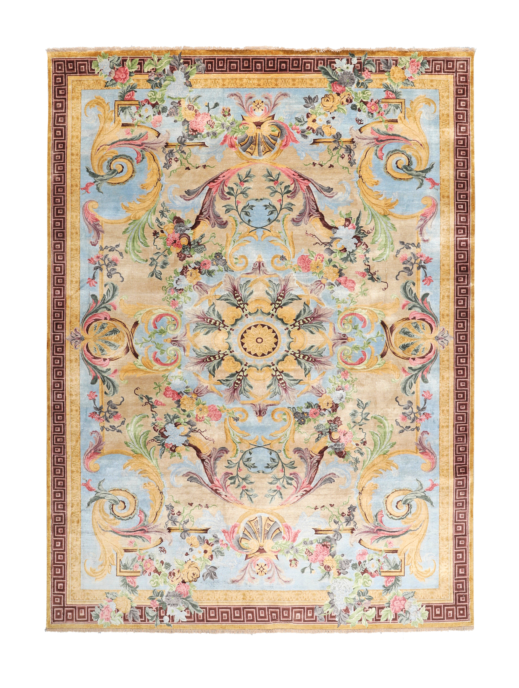 versailles sky blue multi