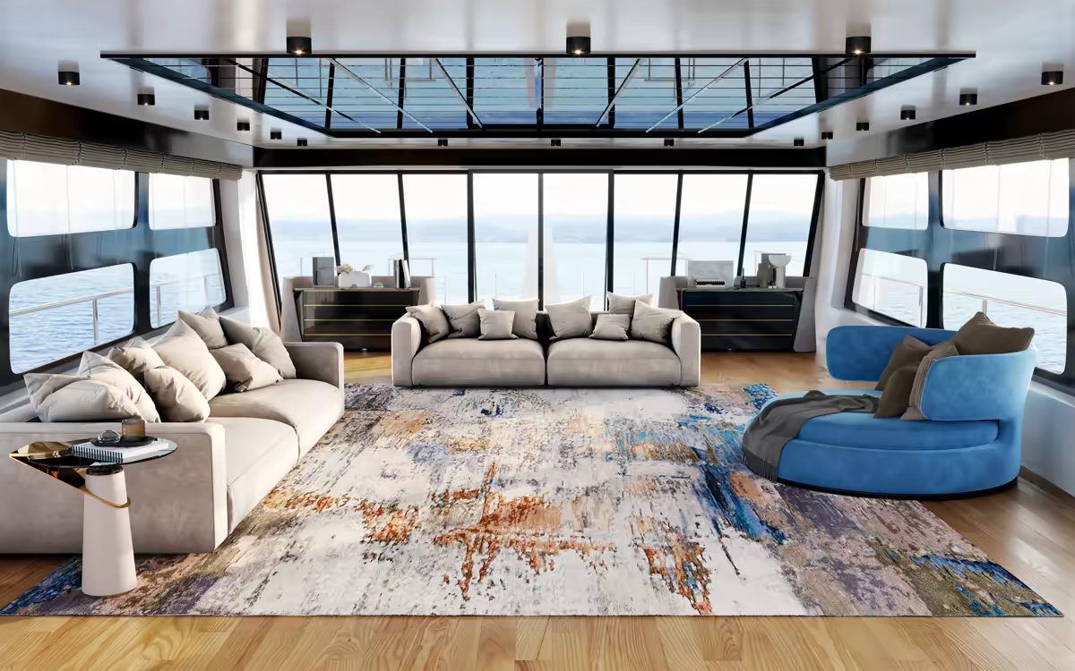 Yacht sitting area, Montenegro