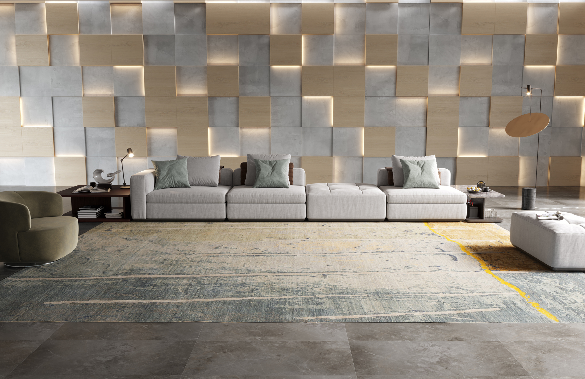 Penthouse living area, Milan